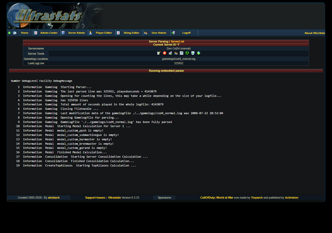 Parser running